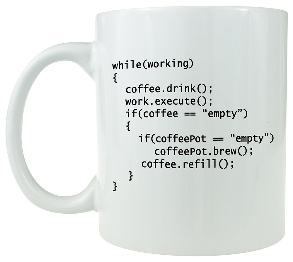 Ceramic Coffee Mug Water Cup Programmer IT Code