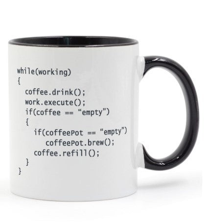 Ceramic Coffee Mug Water Cup Programmer IT Code