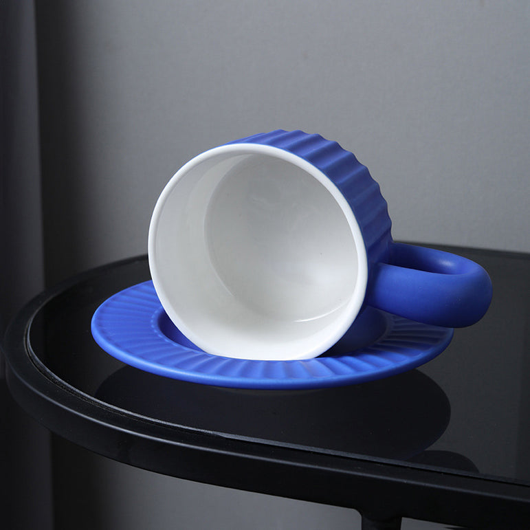 Home Fashion Simple Solid Color Ceramic Mug Set