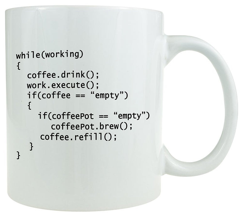Ceramic Coffee Mug Water Cup Programmer IT Code