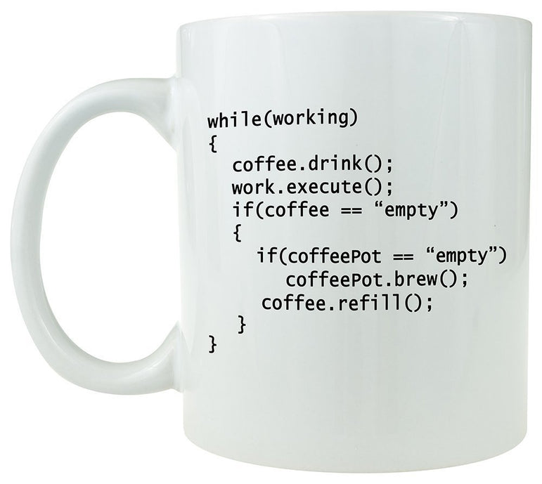 Ceramic Coffee Mug Water Cup Programmer IT Code