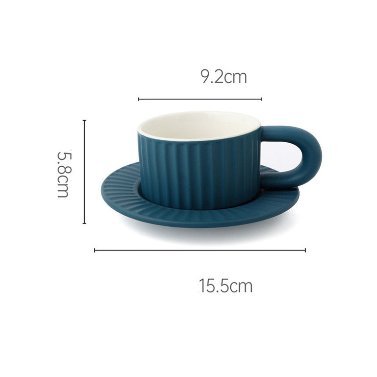 Home Fashion Simple Solid Color Ceramic Mug Set