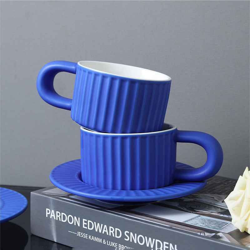 Home Fashion Simple Solid Color Ceramic Mug Set